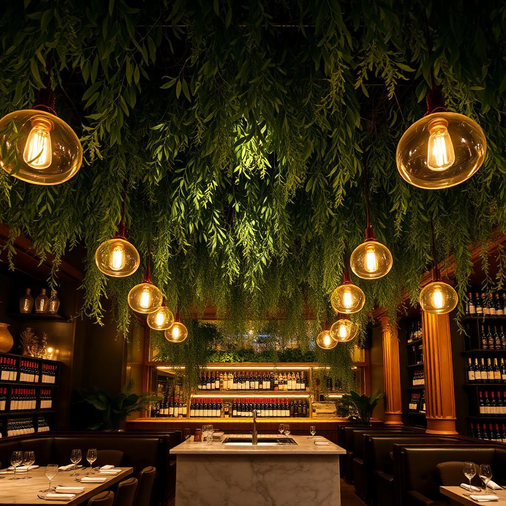 Circolo Popolare Manchester eucalyptus canopy dining room